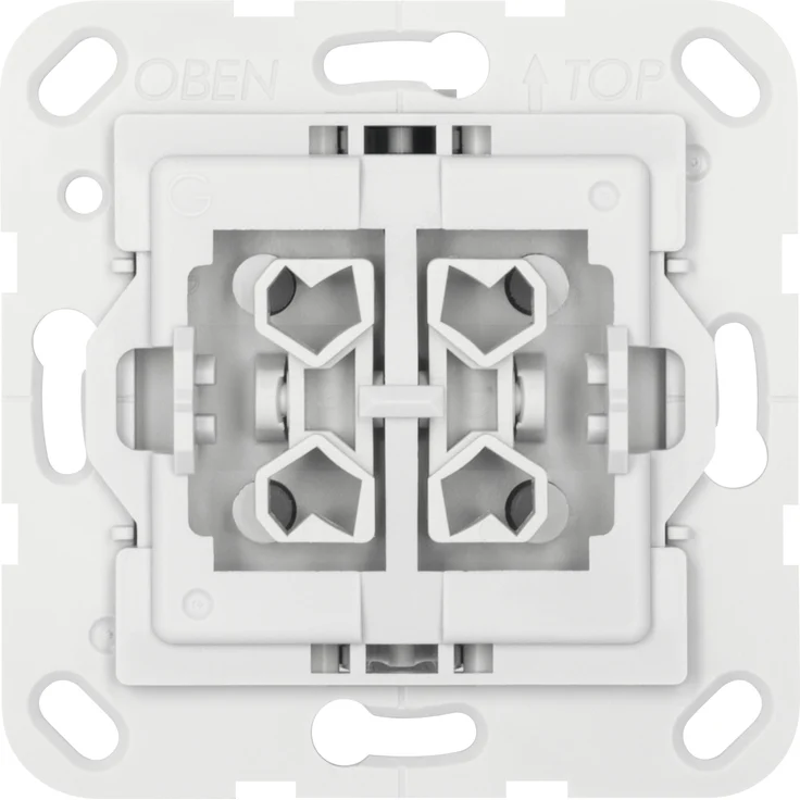 TechniSat Smart-Home Serienschalter-Einsatz mit Doppelwippe (Unterputzdose, Z-Wave Plus, Smarte Steuerung von Licht per App, kompatibel mit Gira Markenschaltern), hellgrau