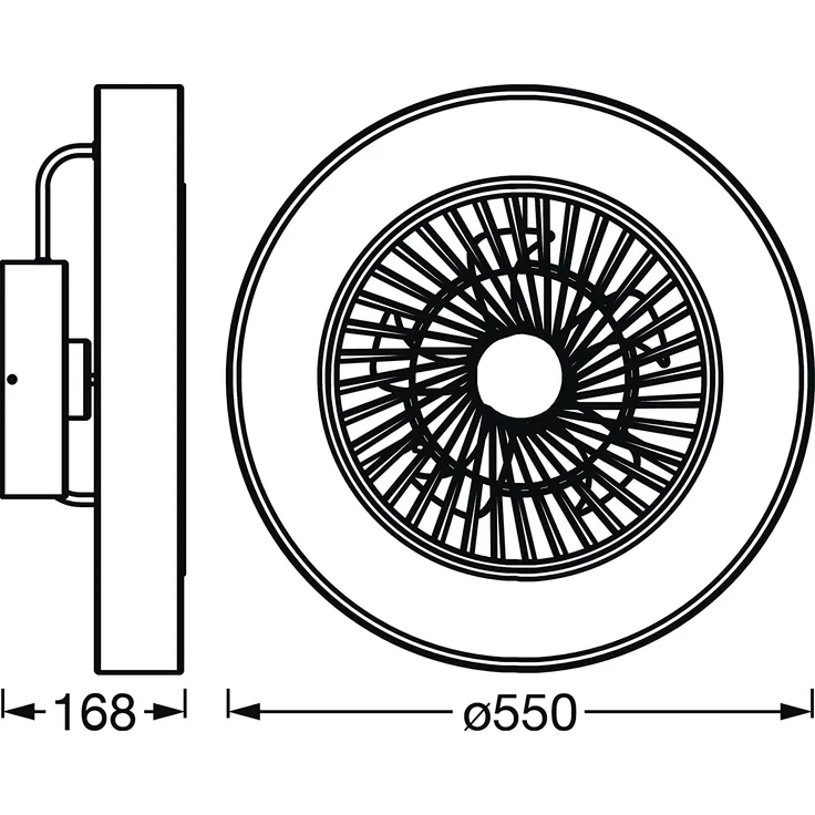 Ledvance SMART+ Smarte WiFi LED Deckenventilator Leuchte, Zylinder-förmig, dimmbar, regelbare Luftgeschwindigkeit, inklusive Fernbedienung, steuerbar über App und Sprachassistenten, einfache Montage, grau (AC36019) – Bild 3