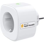 Meross MSS210EU Smarte WLAN Steckdose, funktioniert mit Apple HomeKit, kompatibel mit Apple Siri, Amazon Alexa, Google Assistant und SmartThings, kein Hub erforderlich, 16 A, 2,4 GHz