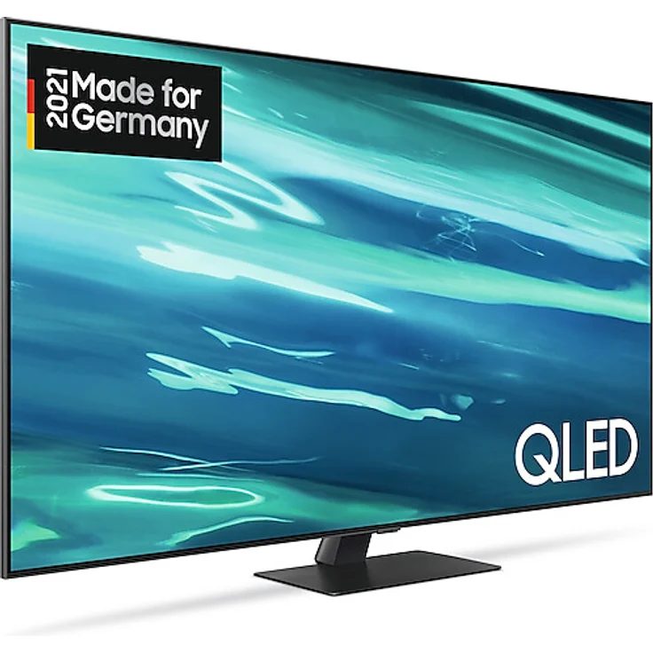 Samsung GQ55Q80AAT 138 cm (55 Zoll) QLED Smart TV (Ultra HD, HDR, Direct LED) Twin HD-Triple-Tuner (Sat, Antenne, Kabel) Modelljahr 2021 Energieklasse G (DE-Modell) – Bild 2