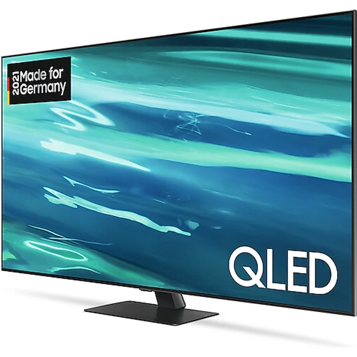 Samsung GQ50Q80AAT 125 cm (50 Zoll) QLED Smart TV (Ultra HD, HDR, Direct LED) Twin HD-Triple-Tuner (Sat, Antenne, Kabel) Modelljahr 2021 Energieklasse G (DE-Modell) – Bild 2