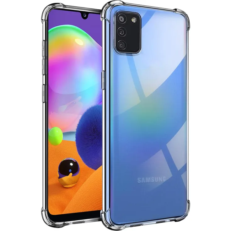 CoolGadget Hülle für Samsung Galaxy A03s Schutzhülle Anti Shock Handy Case Transparent Cover, transparent