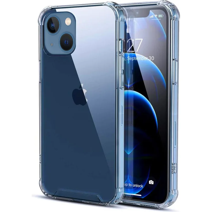 CoolGadget Hülle für Apple iPhone 13 Schutzhülle Anti Shock Handy Case Transparent Cover, transparent