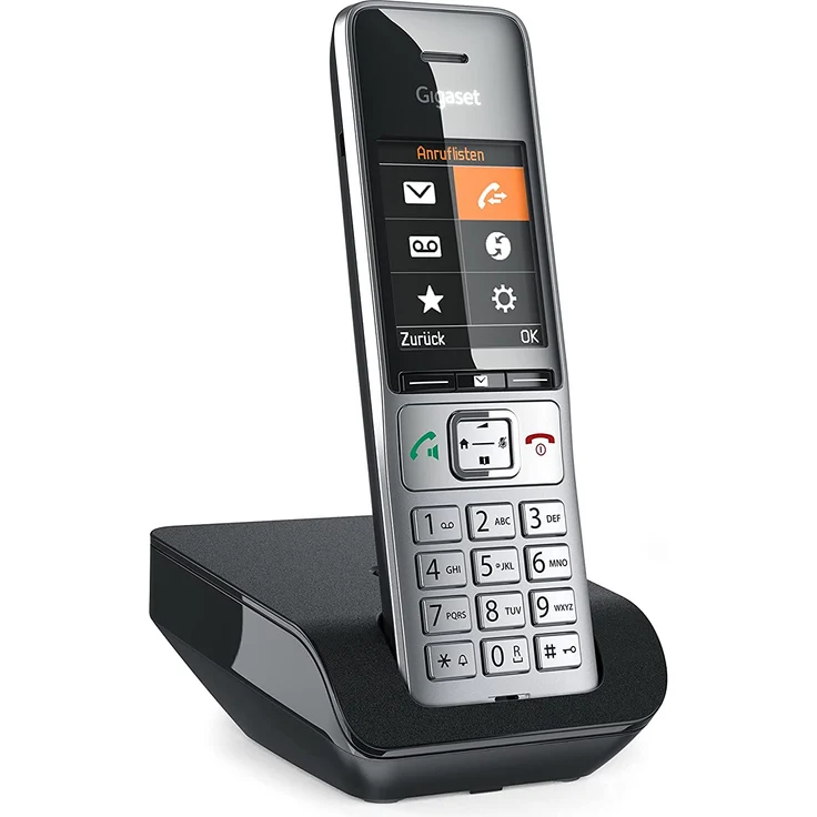 Gigaset COMFORT 500 - 5,8 cm (2,2 Zoll) TFT-Farbdisplay für optimale Lesbarkeit, schwarz, silber – Bild 1
