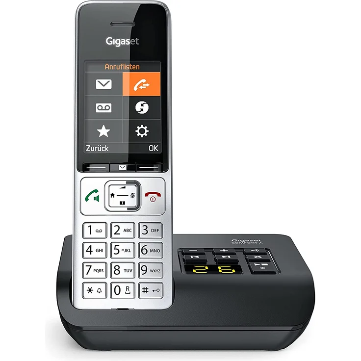 Gigaset COMFORT 500A - 5,8 cm (2,2 Zoll) TFT-Farbdisplay für optimale Lesbarkeit, schwarz, silber – Bild 1