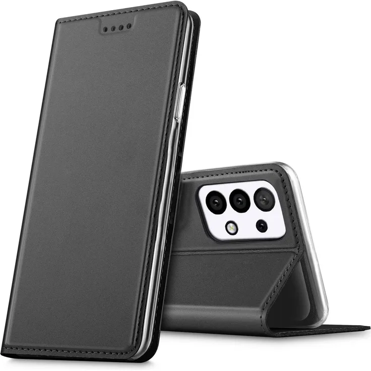 CoolGadget Handy Hülle Samsung Galaxy A53 5G Book Case Schutzhülle Tasche Slim Flip Cover Etui, schwarz