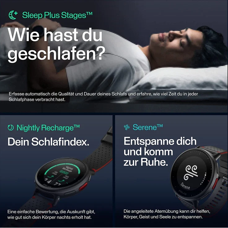 Polar Vantage V2 SHIFT Edition Smartwatch Unisex, M/L, Leder- und Fluorelastomer-Armband, Black/Red – Bild 6