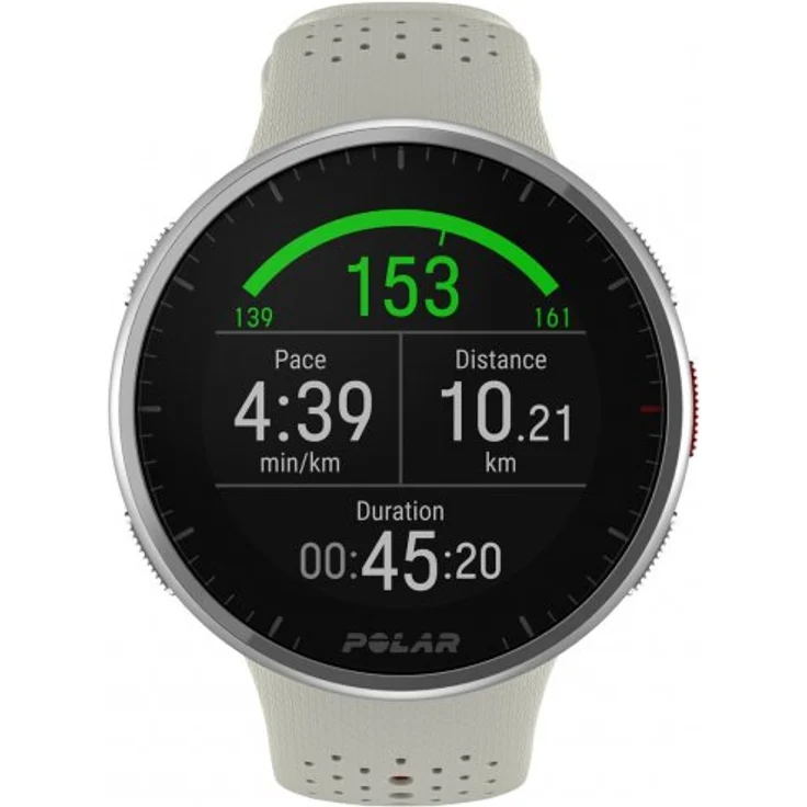Polar Pacer Pro Smartwatch GPS, Unisex, S-L, Kunststoffarmband, Snow White – Bild 2