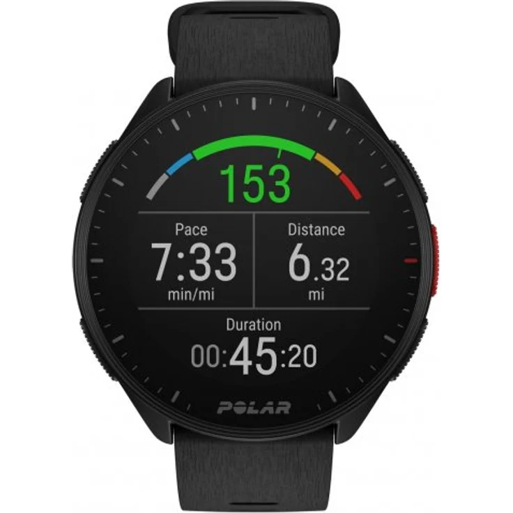 Polar Pacer Smartwatch GPS, Unisex, S-L, Kunststoffarmband, Night Black – Bild 2