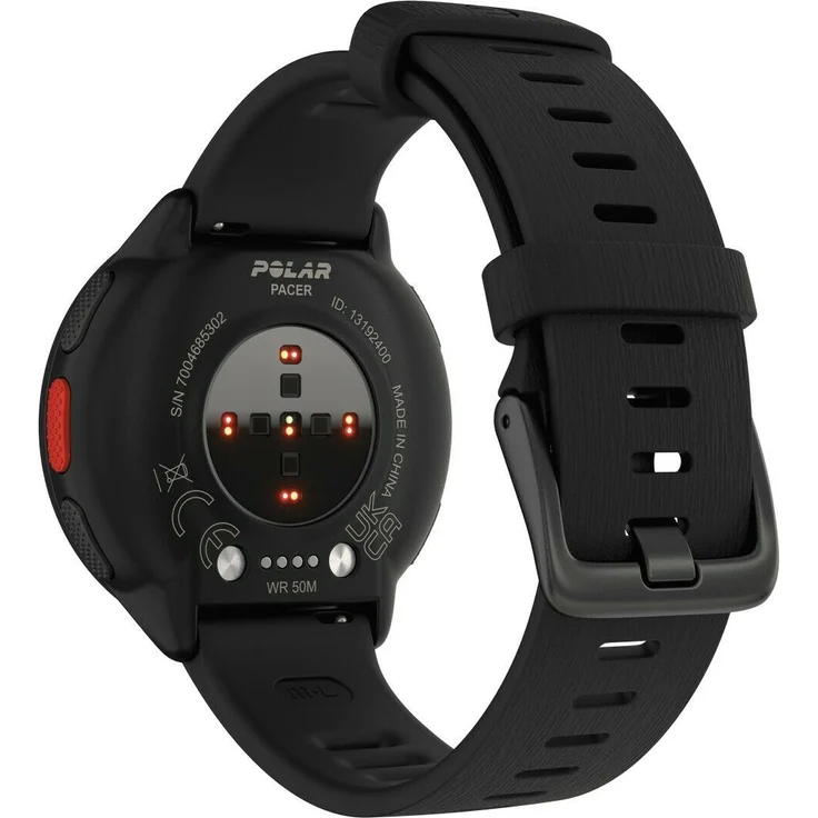Polar Pacer Smartwatch GPS, Unisex, S-L, Kunststoffarmband, Night Black – Bild 3
