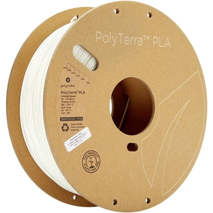 Polymaker 70822 PolyTerra PLA Filament PLA-plast 1.75 mm 1000 g Hvid (mat) 1 stk – Bild 1