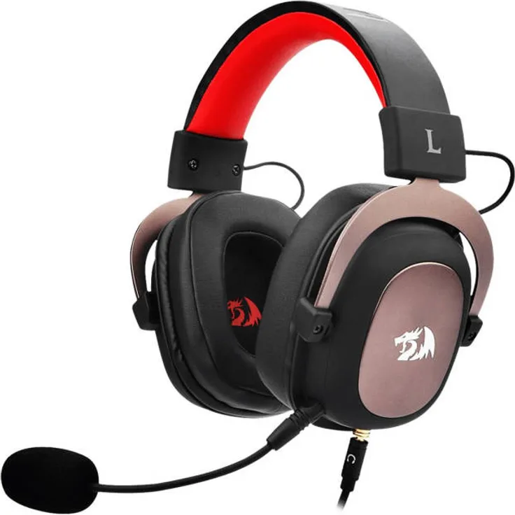 REDRAGON ZEUS Gaming-Headset Schwarz, Rot