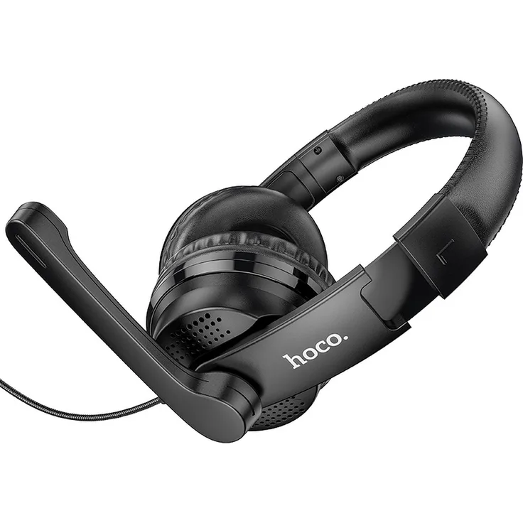 Hoco W103 Gaming Headset Kopfhörer mit Mikrofon 3,5mm Stereo USB Headset für PC, Laptop Schwarz