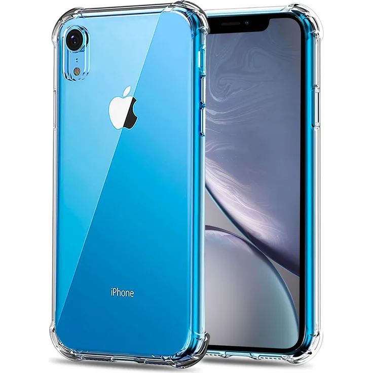 CoolGadget Hülle für Apple iPhone XR Schutzhülle Anti Shock Handy Case Transparent Cover, transparent