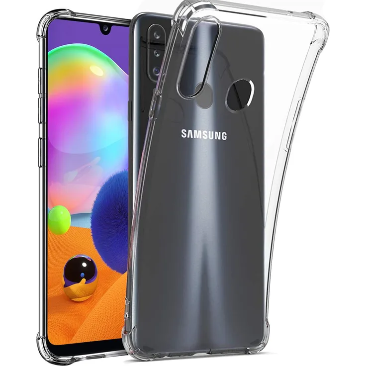 CoolGadget Hülle für Samsung Galaxy A20s Schutzhülle Anti Shock Handy Case Transparent Cover, transparent