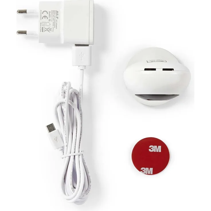 Nedis Smartlife Innenkamera, WLAN, 1920x1080, Cloud Storage (optional) - microSD (nicht enthalten), Nachtsicht, Android - IOS, Weiss