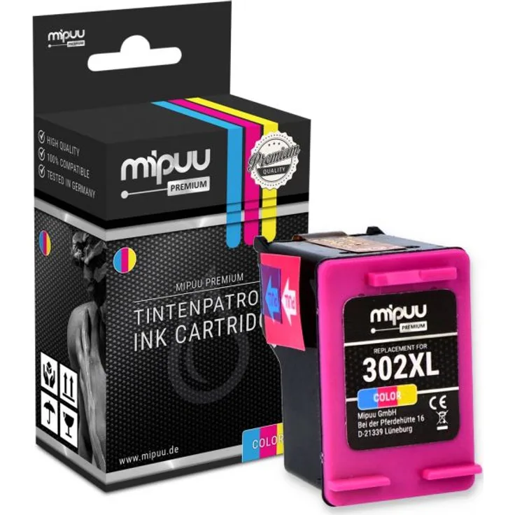 Mipuu Tinte ersetzt HP 302 XL / F6U67AE Color