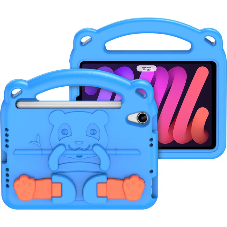 Dux Ducis Panda Armor Tablet Tasche für Apple iPad Mini 6 (2021) Schutzhülle für Kinder + Standfunktion, Blau