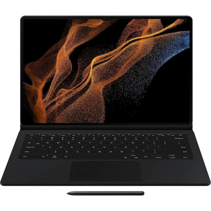 Samsung Galaxy Tab S8 Ultra Book Cover Keyboard, Schwarz, Deutsch – Bild 2