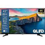 Telefunken QU43K800 108 cm (43 Zoll) QLED Smart TV (Ultra HD, HDR, Edge LED) HD-Triple-Tuner (Sat, Antenne, Kabel) Modelljahr 2022 Energieklasse F (DE-Modell)