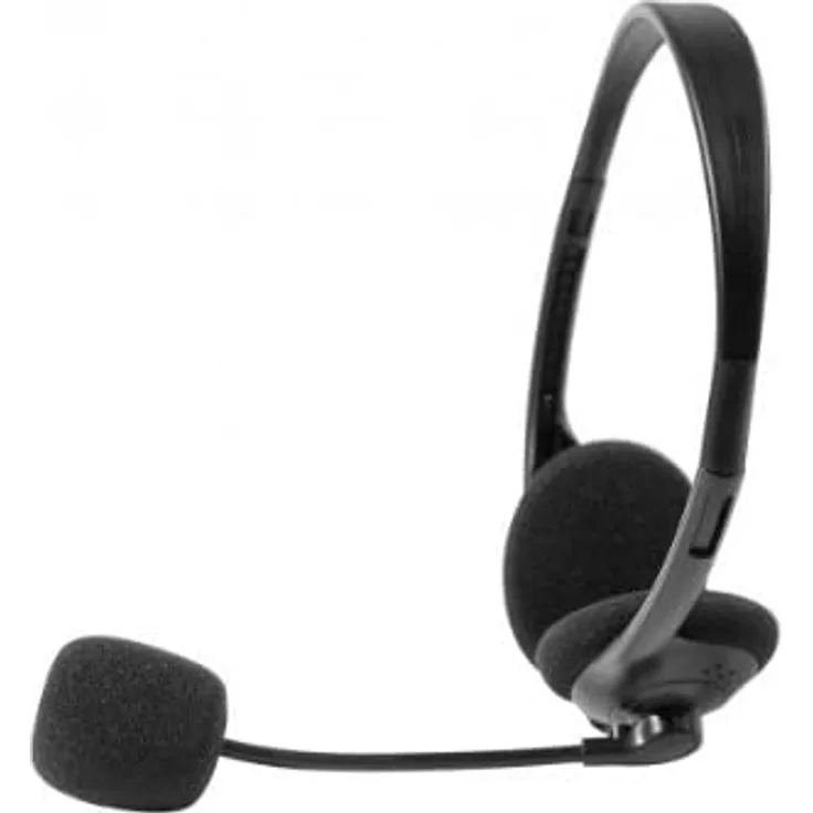 Exertis Connect Headset On-Ear kabelgebunden 3,5 mm Stecker (059222) Schwarz