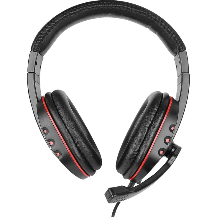 Fontastic NoXx Multimedia Headset mit Mikrofon Schwarz/Rot