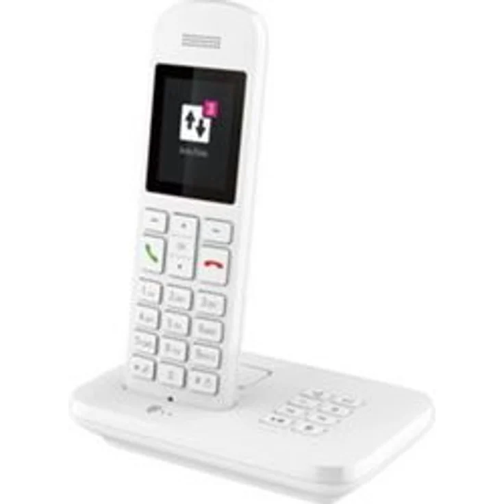 Telekom Sinus A12 Festnetz-Telefon mit Basis und AB (für analogen Anschluss), weiß – Bild 2