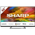 Sharp 65EQ3EA 164 cm (65 Zoll) LED Smart TV (Ultra HD, HDR, Edge LED) HD-Triple-Tuner (Sat, Antenne, Kabel) Energieklasse G (DE-Modell)