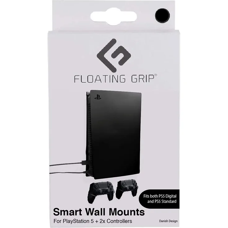PS5 Wandhalterung für PS-5 Konsole + 2 Controller, Schwarz