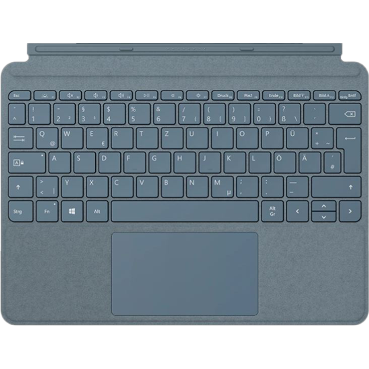 Microsoft Surface Go Type Tablet-Tastautur mit Trackpad Eisblau, Deutsch