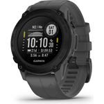 Garmin Descent G1 Smartwatch Unisex, 45,5mm, Edelstahllünette, Silikonarmband, Dunkelgrau