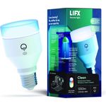 LIFX Clean WLAN-fähige Smart LED-Glühlampe, A60, 1200 Lumen, E27-Sockel, mehrfarbig mit antibakteriellem HEV, Bridge nicht nötig, kompatibel mit Alexa, Hey Google, HomeKit und Siri