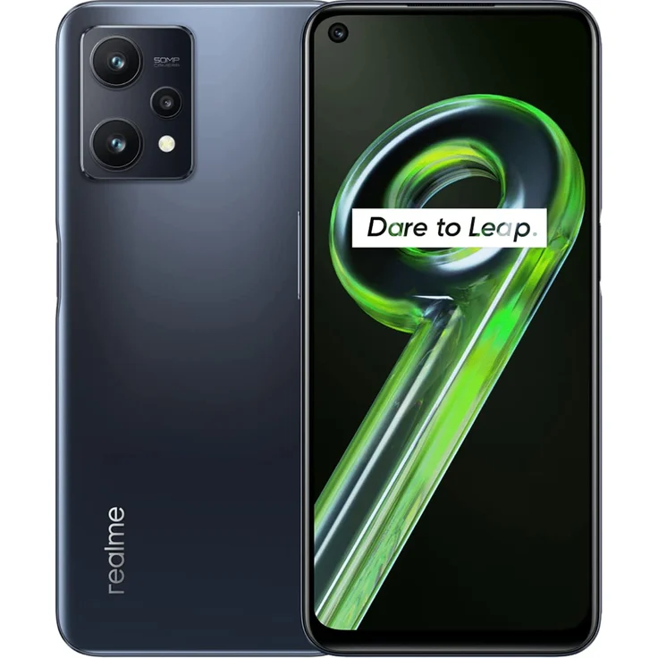 realme 9 5G Smartphone 16,76cm (6,6 Zoll) Farbdisplay, 128GB interner Speicher, 4GB RAM, Dual-SIM, Meteor Black – Bild 1