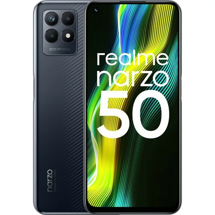 realme narzo 50 5G Smartphone 16,76cm (6,6 Zoll) Farbdisplay, 128GB interner Speicher, 4GB RAM, Dual-SIM, Speed Blue