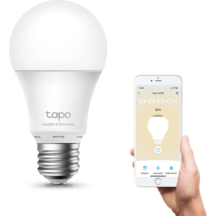 TP-Link Tapo L520E Smarte WLAN Glühbirne E27, Kaltweiß und dimmbar, kein Hub notwendig, kompatibel mit Amazon Alexa, Google Assistant, Abläufe und Zeitpläne, Abwesenheitmodus, Tapo App – Bild 1