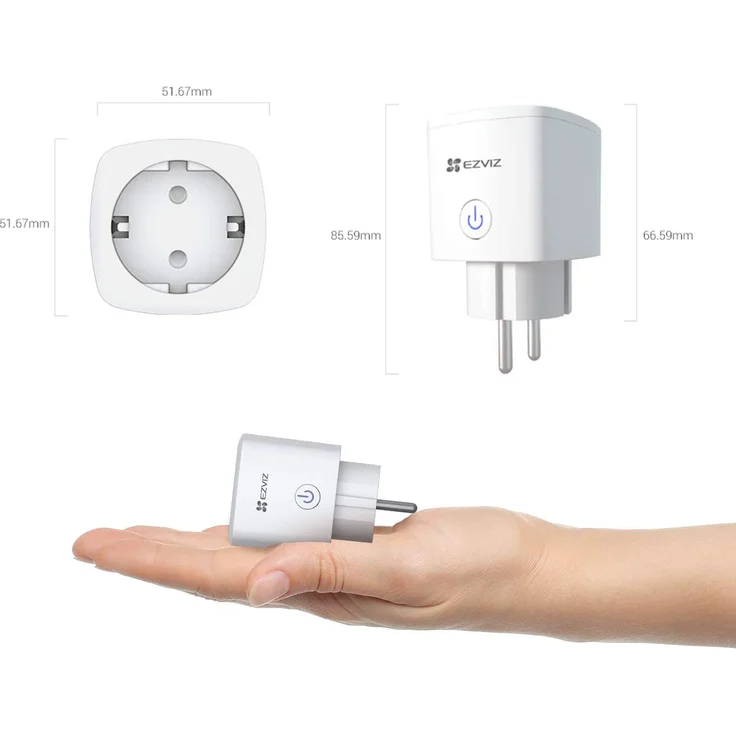 EZVIZ T30-10B WLAN Smart Plug mit Fernbedienung, Mini Size Smart Plug ohne Hub, funktioniert mit Mobilgeräten, kompatibel mit Amazon Alexa/Echo und Google Home, weiß (17732001868) – Bild 5