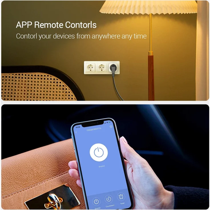 EZVIZ T30-10A WLAN Smart Plug mit Fernbedienung, intelligente Steckdose ohne Hub, funktioniert mit Handy, Zeitplan und Timer, kompatibel mit Alexa, mini & klein, weiß – Bild 4