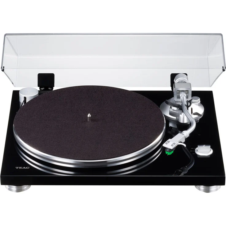 TEAC TN-3B-SE Manueller Plattenspieler (Riemenantrieb, MM (elektromagnetisch), Aluminium Tonarm) schwarz – Bild 1