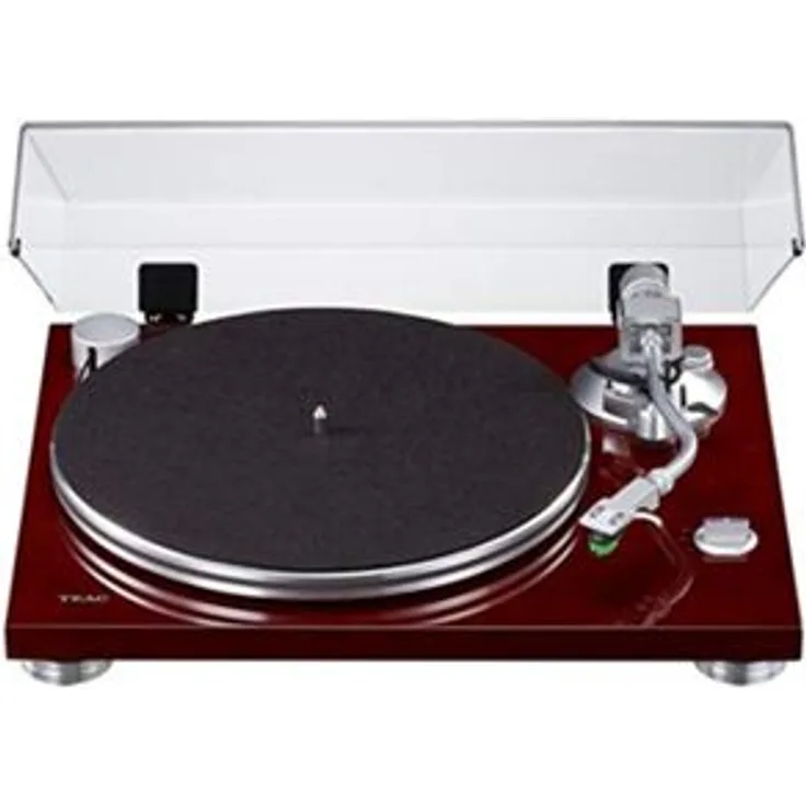 TEAC TN-3B-SE Manueller Plattenspieler (Riemenantrieb, MM (elektromagnetisch), Aluminium Tonarm) rot