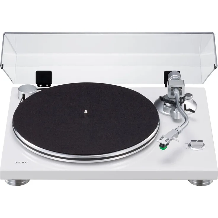 TEAC TN-3B-SE Manueller Plattespieler (Riemenantrieb, MM (Elektromagnetisch), Aluminium Tonarm) weiß