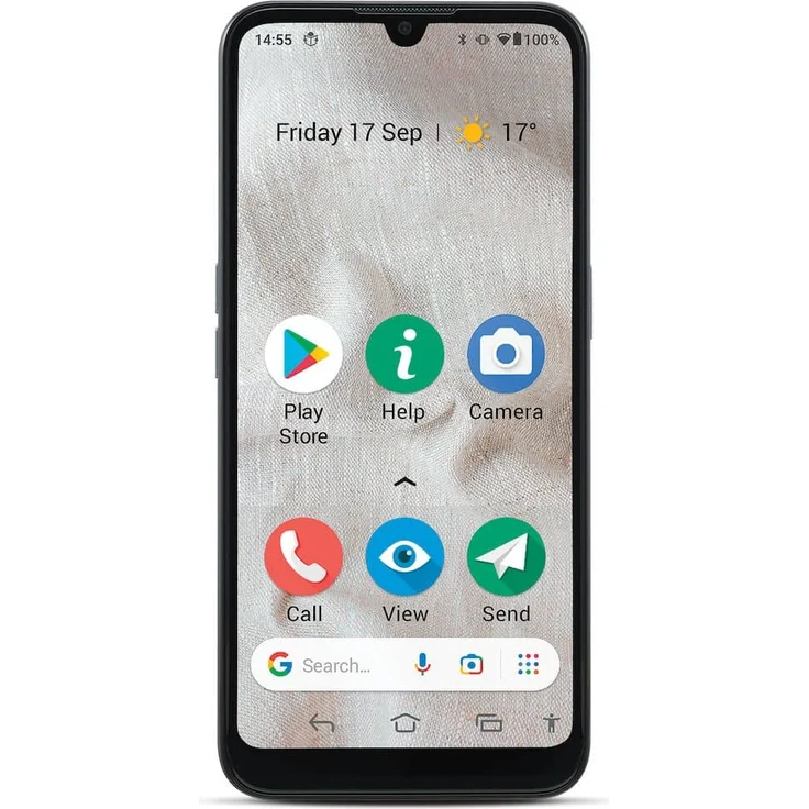 Doro 8100 Plus Senioren-Smartphone 15,49cm (6,1 Zoll) LCD-Display, 32GB interner Speicher, 2GB RAM, Dual-SIM, Schwarz inkl. Tischladestation und Wallet Case – Bild 2