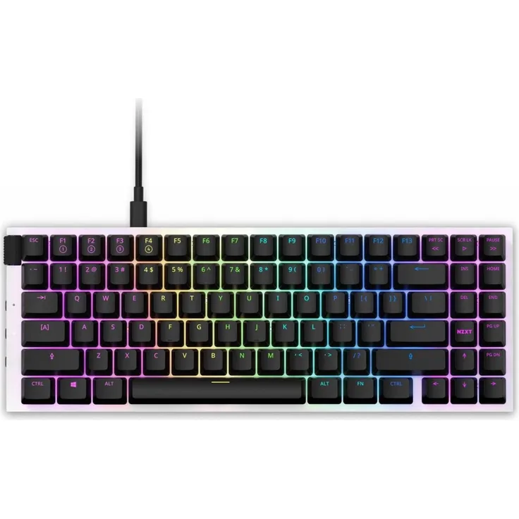 NZXT Function MiniTKL Weiß Tastatur (kabelgebunden, USB, German ISO QWERTZ)