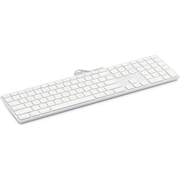 LMP KB-1243 - Standard - USB - QWERTY - Aluminium - Weiß