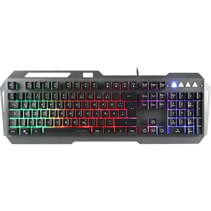 SPEEDLINK LUNERA Metal Rainbow Gaming Keyboard, black - DE Layout – Bild 1