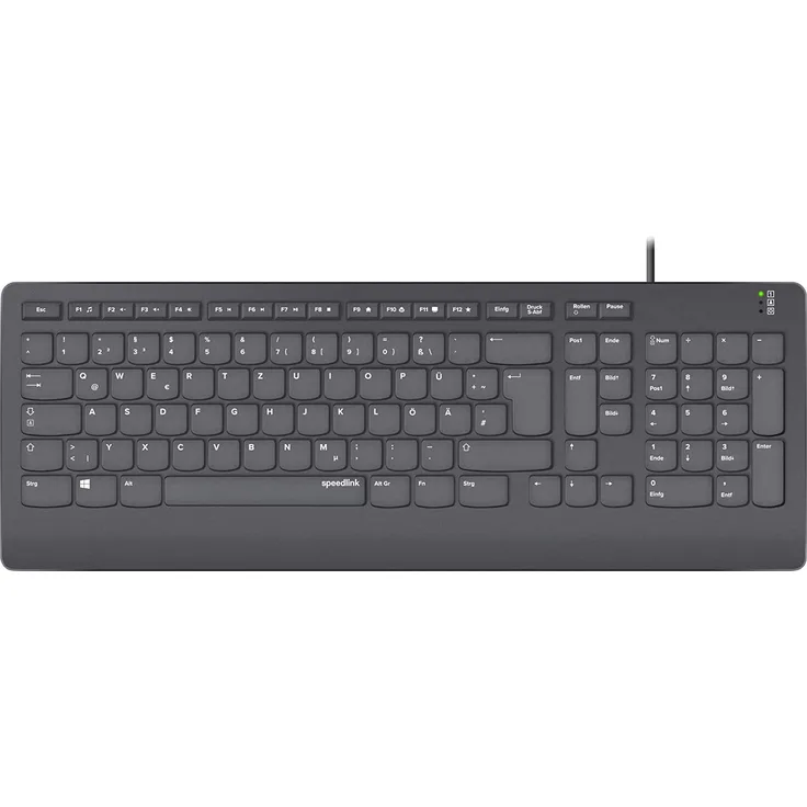 SPEEDLINK HI-GENIC Antibacterial Keyboard, black - DE Layout QWERTZ