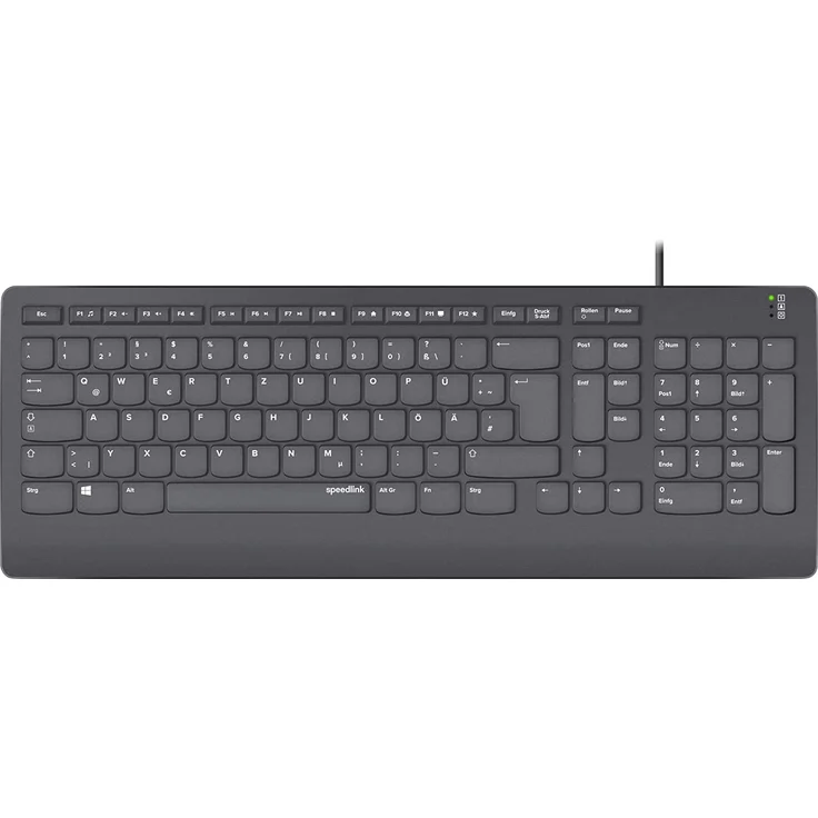 SPEEDLINK HI-GENIC Antibacterial Keyboard, black - DE Layout QWERTZ – Bild 1