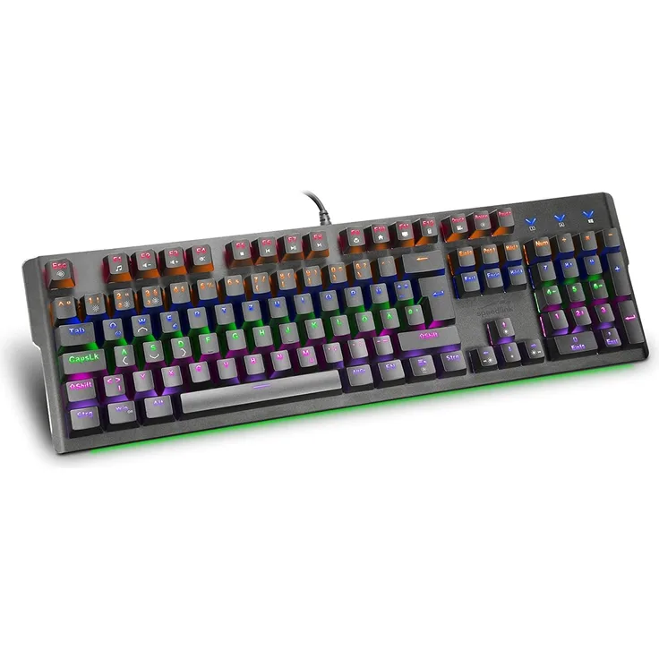 SpeedLink VELA Kabelgebunden, USB Gaming-Tastatur Beleuchtet, Multimediatasten Deutsch, QWERTZ, Windows Schwarz