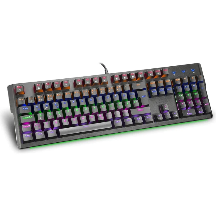 SpeedLink VELA Kabelgebunden, USB Gaming-Tastatur Beleuchtet, Multimediatasten Deutsch, QWERTZ, Windows Schwarz – Bild 1