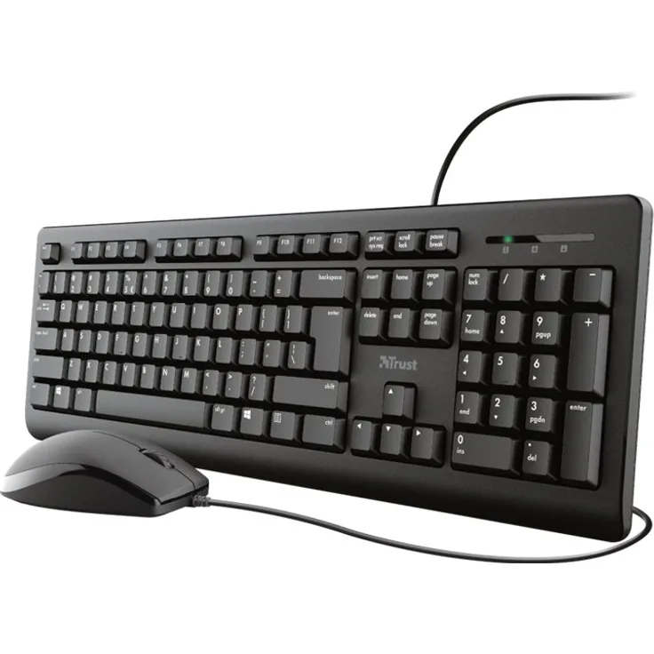 TRUST TKM-250 USB-Tastatur und Maus Set, kabelgebunden, Deutsches QWERTZ-Layout