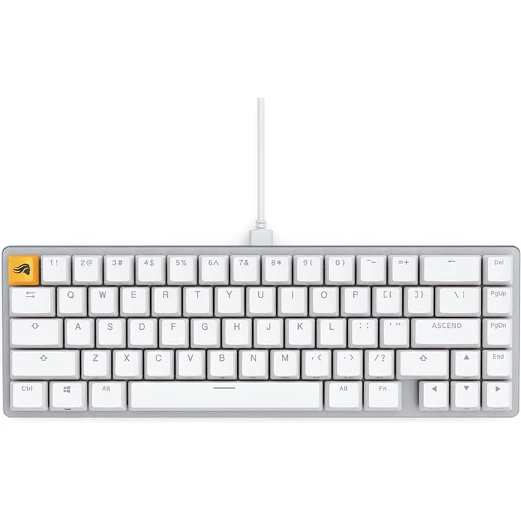 Glorious GMMK 2 Compact-Tastatur - Fox Switches, US-Layout QWERTY, weiß – Bild 1